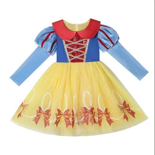 Демисезонное желтое вечернее платье, наряд маленькой принцессы для принцессы, детская флисовая юбка, (в наличии на складе), в корейском стиле, 3-12 лет