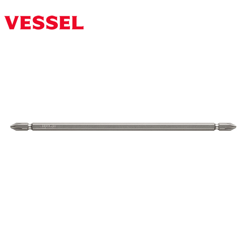 日本VESSEL威威批头钢彩十字双头加长电动风批咀带磁高硬度起子头 - 图3