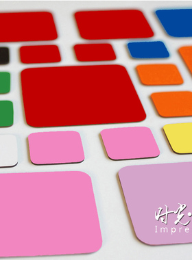 磁性贴白板贴圆角正方形冰箱贴