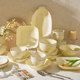 Four machines can enter the house with flower relief bowls and plates