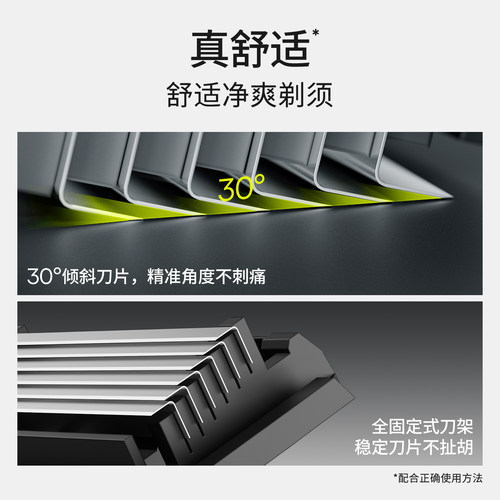 焕醒剃须刀手动替换刀片5层德国原创设计唤醒老式刮胡刀头4只装 - 图1