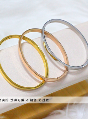 其他简约通用钛钢素圈手镯