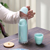 Emerald color disposable rice husk tea cup