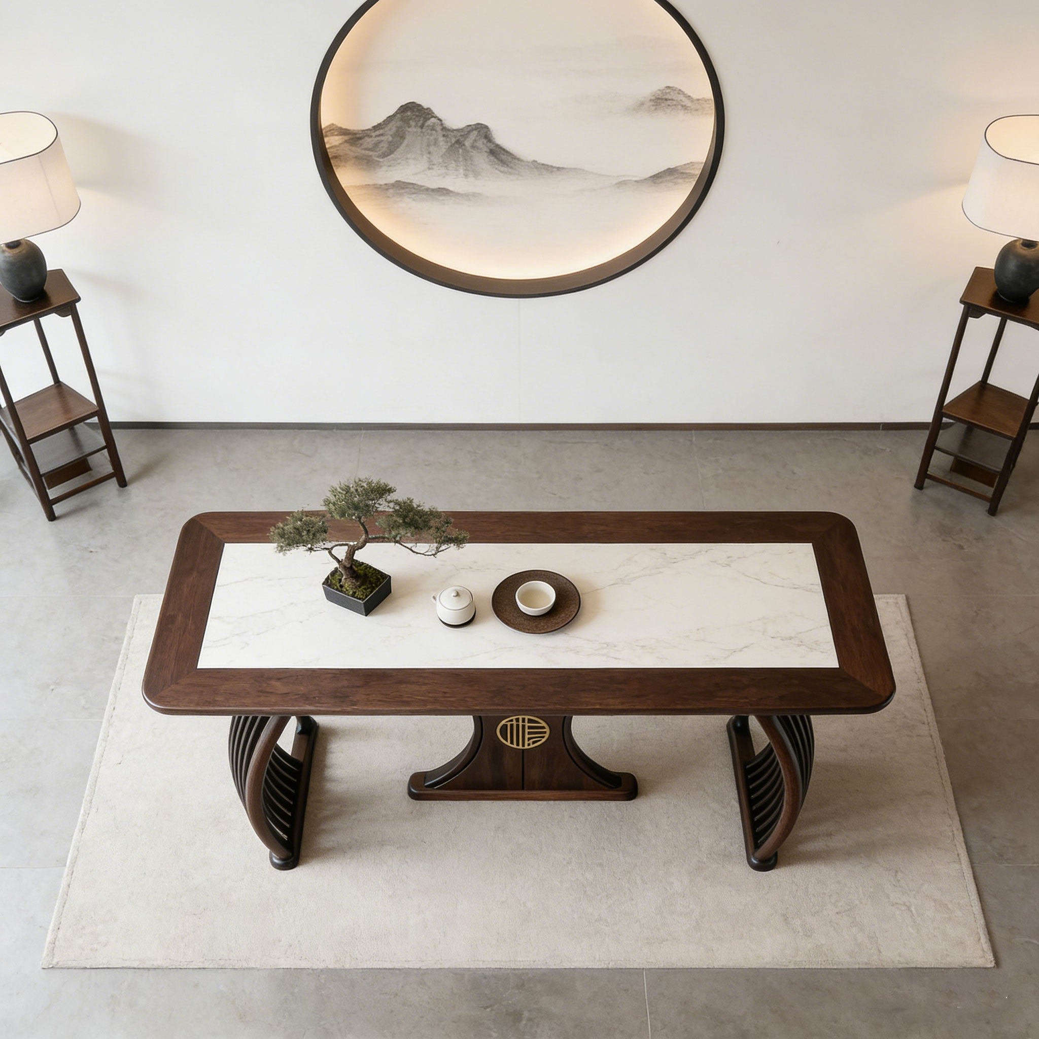 宋式美学2026黑胡桃木茶桌椅家用别墅高端定制设计师同款家具茶台,淘宝优惠券,粉丝福利购,淘宝优惠卷