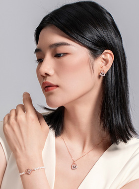 纪梵哲S925纯银耳钉女百搭小众设计 适合七夕送礼