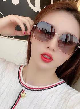2024时尚新款金属墨镜大框潮男女网红眼镜韩版开车驾驶太阳镜