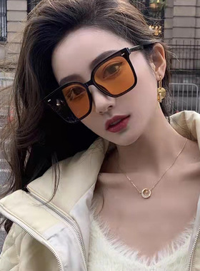 时尚韩版gm墨镜小红书女网红出街遮光显脸小方框太阳眼镜防紫外线