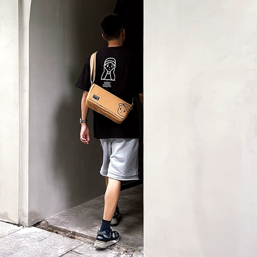 Кожаная сумка через плечо для влюбленных, японская сумка подмышку для отдыха, можно стирать