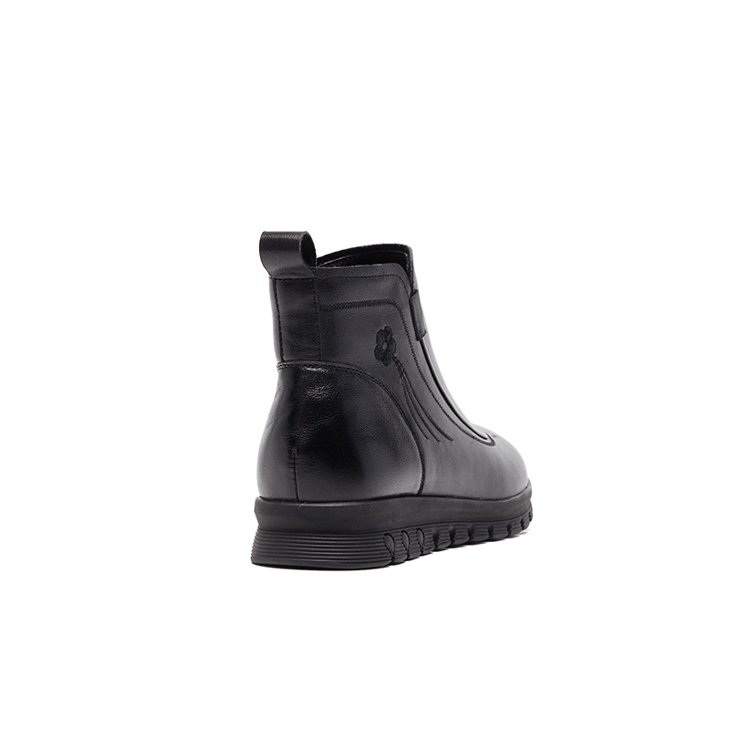 红蜻蜓女靴冬季时尚舒适平底短筒靴子女加绒保暖棉鞋中老年棉皮鞋,淘宝优惠券,粉丝福利购,淘宝优惠卷