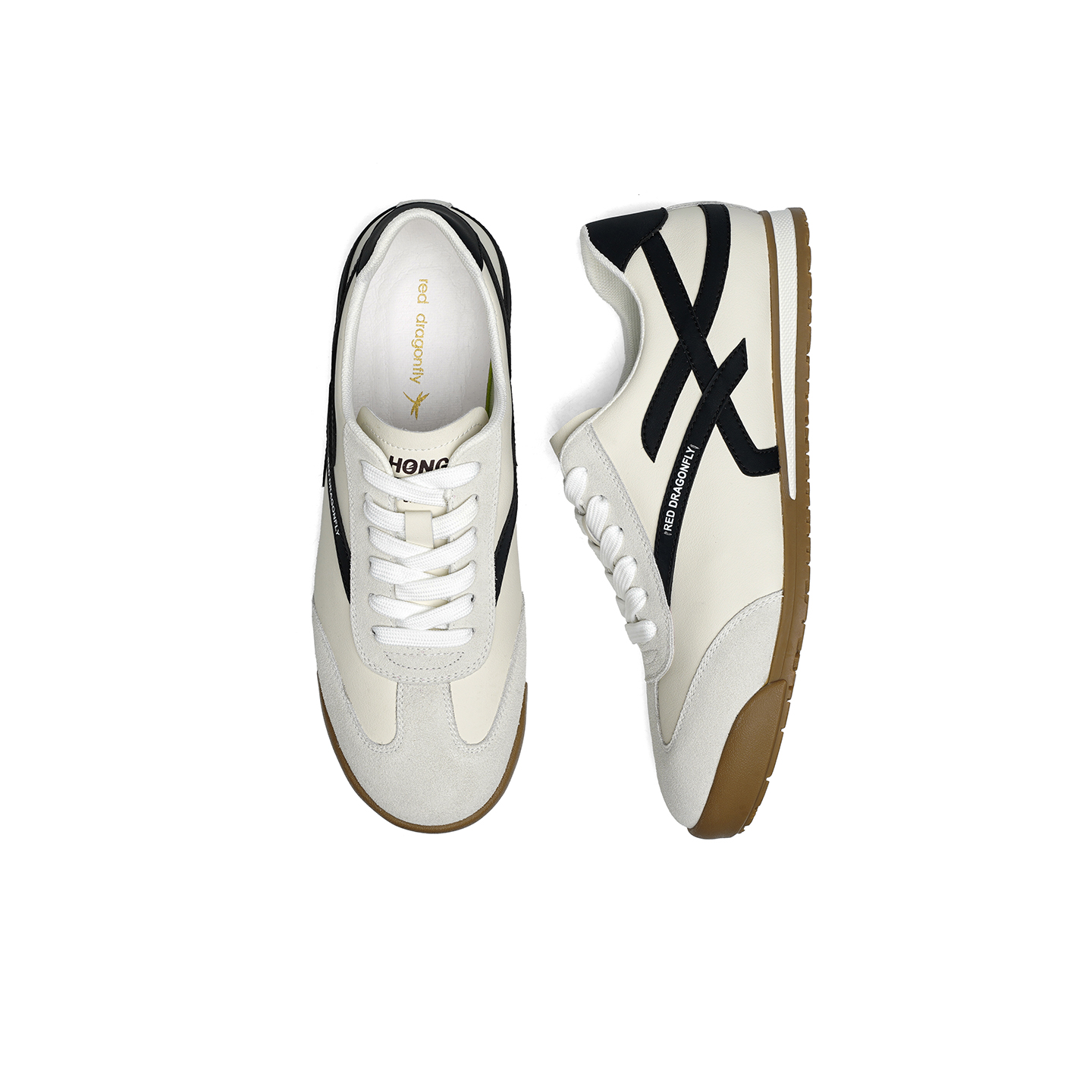 红蜻蜓德训鞋2025秋季新款男鞋子赛车鞋运动休闲阿甘鞋男板鞋潮鞋 - 图2