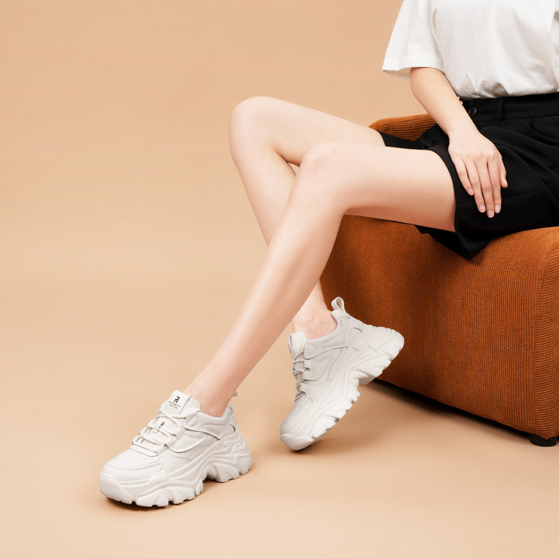 红蜻蜓厚底老爹鞋女款日常百搭秋冬休闲鞋轻便舒适增高运动女鞋,淘宝优惠券,粉丝福利购,淘宝优惠卷