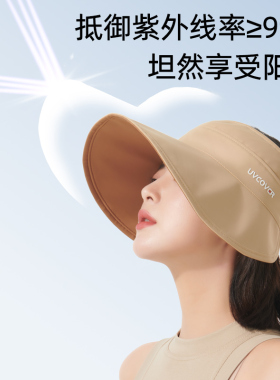 护脸防晒大檐遮阳帽户外夏可折叠