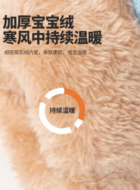 儿童加绒加厚滑雪手套玩雪不湿手