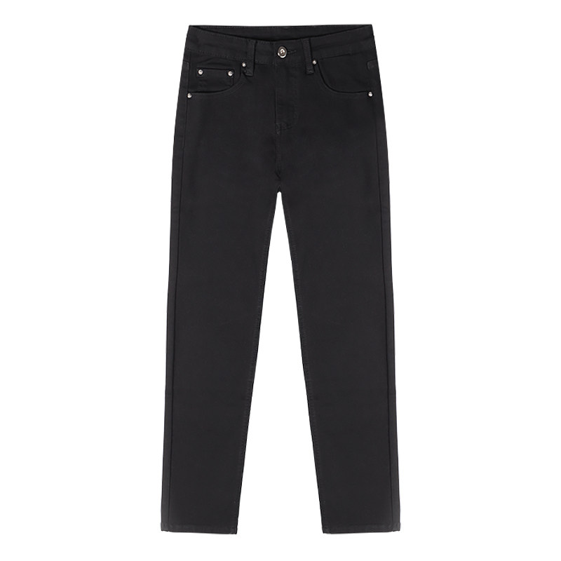 黑色2022新款秋季九分小个子牛仔裤 纤洛蝶牛仔裤