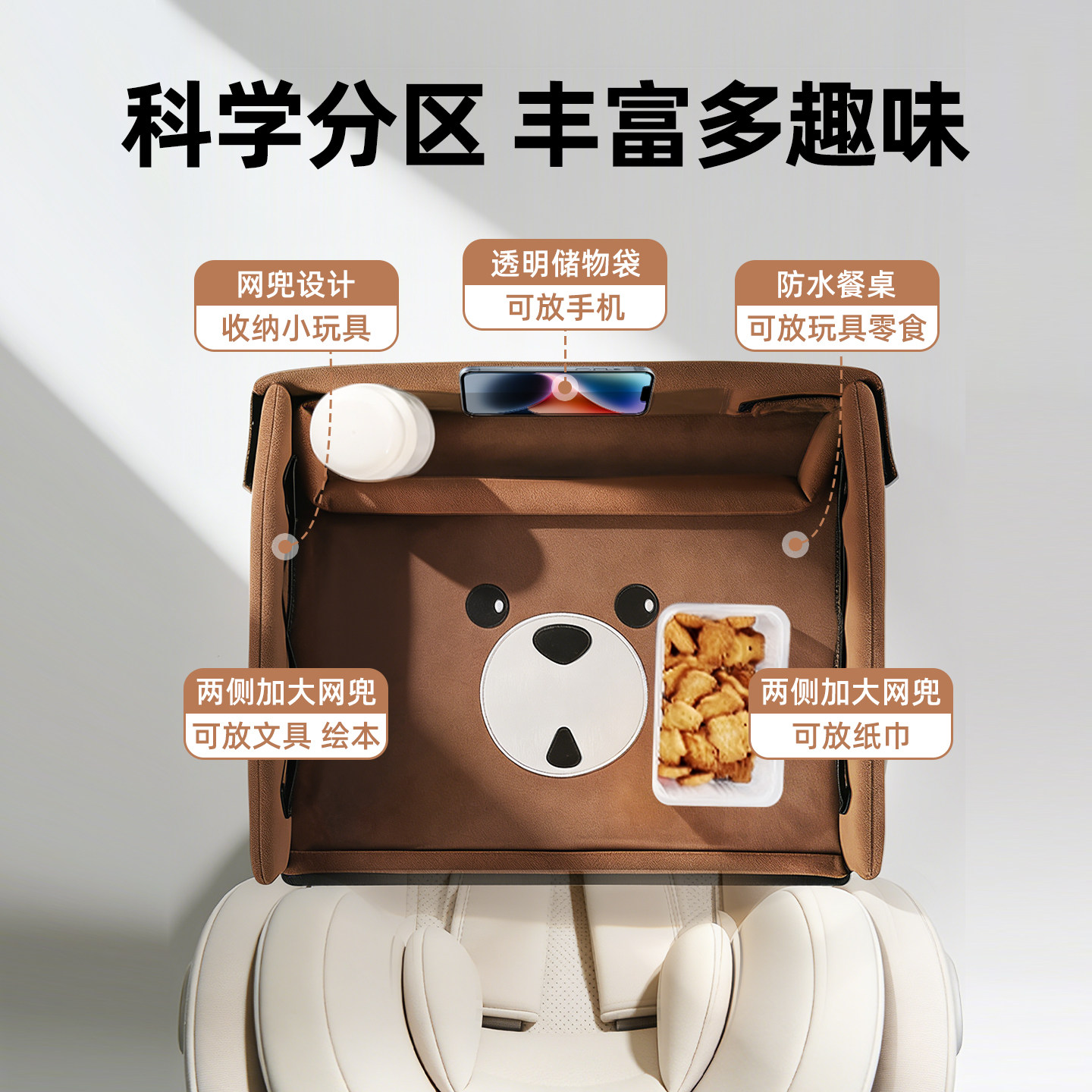 汽车儿童安全座椅托盘不压腿婴幼儿宝宝坐车载收纳小桌板防水餐盘,淘宝优惠券,粉丝福利购,淘宝优惠卷