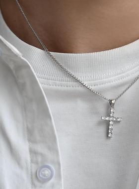 Heymen黑门十字架镶钻项链