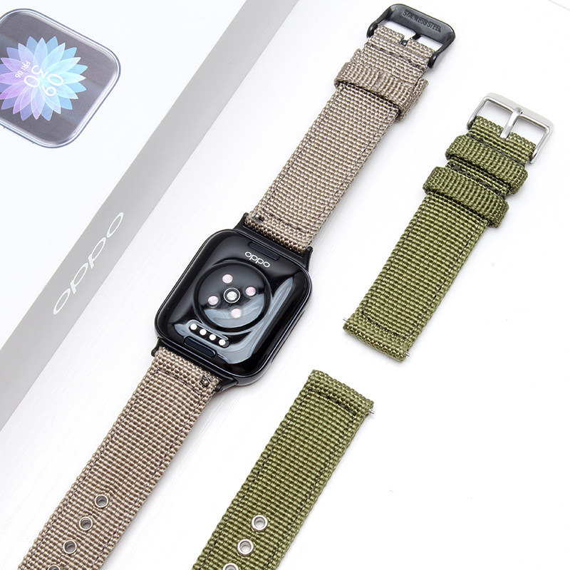 帆布防水oppo watch智能手表表带 尊者手表配件