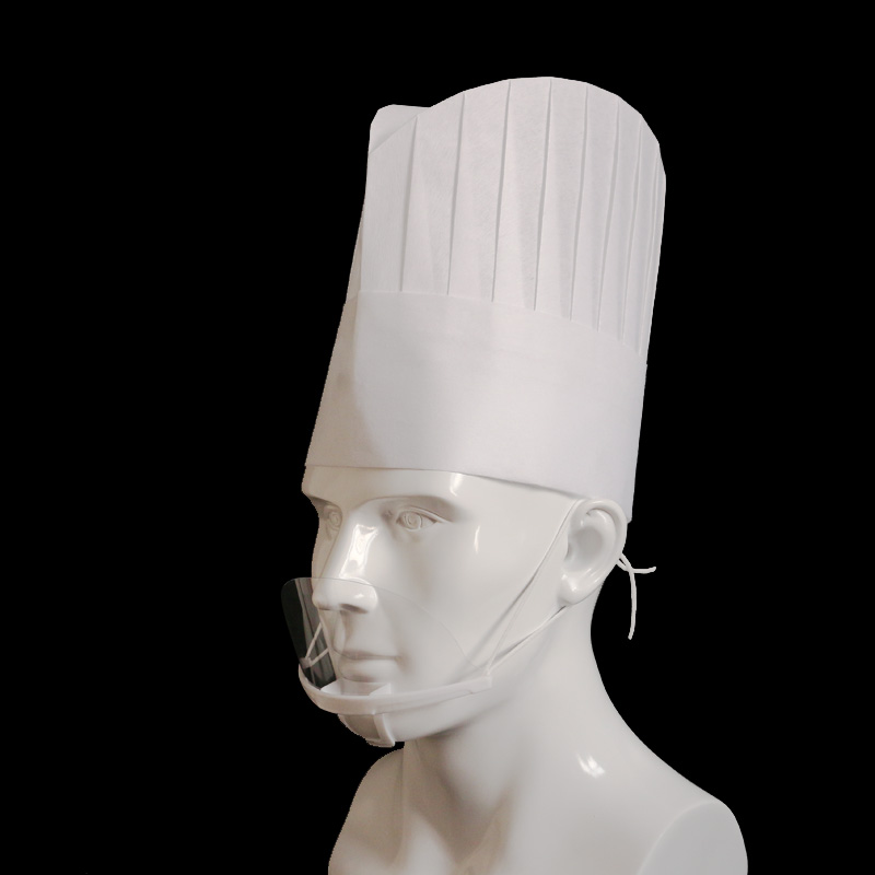 一次性厨师帽加厚款无纺布厨房工作帽子烘焙裱花帽薄款透气买3送1 - 图2