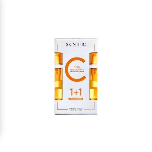 台湾购SKINTIFIC维他命C亮白双仓精华1g+9g提亮肤色淡化黑色素 - 图1