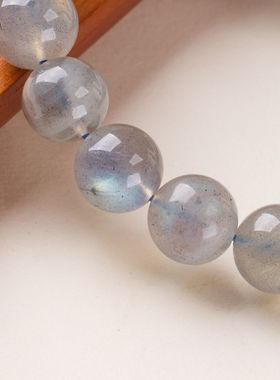 灰月光石翡翠手链串珠女士轻奢高级感文玩佛珠手饰手串爆款批发