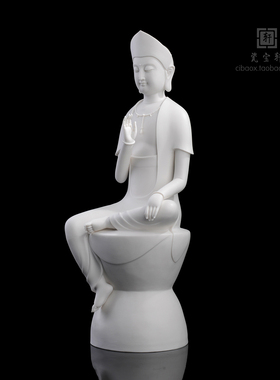 陶瓷自在观音禅意风佛像工艺品