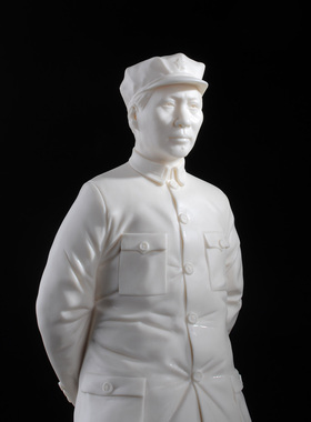 延河畔德化白瓷伟人雕像作品福建省工艺美术大师收藏办公摆件陶瓷