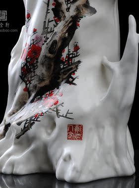 手绘作品家居客厅摆件德化陶瓷