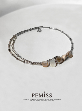 PEMISS简约百搭牛头贝壳项链