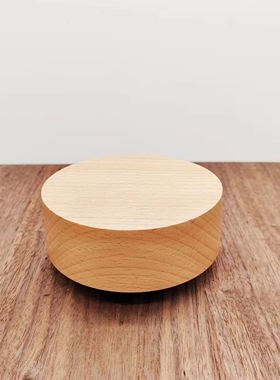 实木旋转八音盒摆件展示台