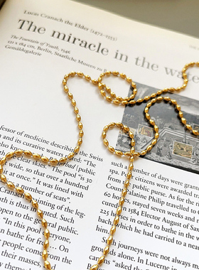 钛钢橄榄圆珠女叠戴锁骨链基础