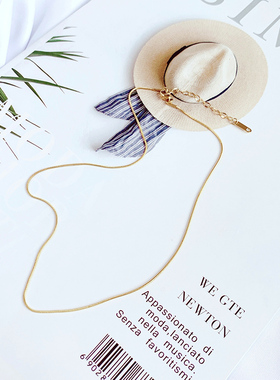 极简冷淡风钛钢镀金女金色项链