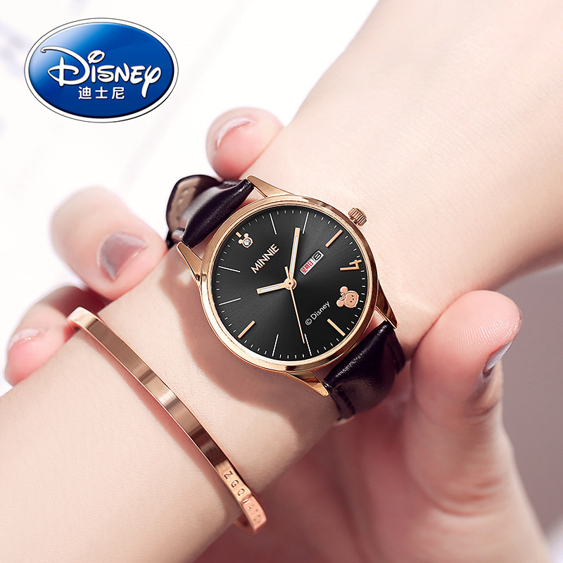 迪士尼简约气质初中学生高中手表 曼雅蒂手表国产腕表