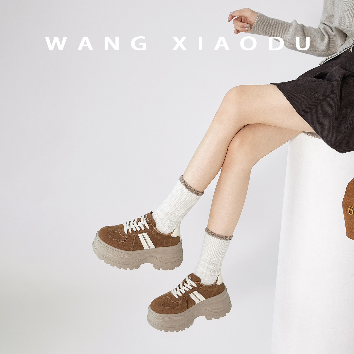 原创【王小毒】漂浮岛屿●增高7cm~复古厚底运动德训鞋女加绒保暖,淘宝优惠券,粉丝福利购,淘宝优惠卷