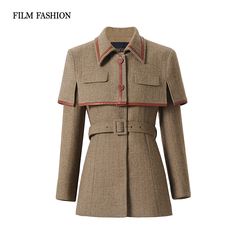 【3件8折】一电影一时装冬季新款斗篷外套100%羊毛女（两件套）,淘宝优惠券,粉丝福利购,淘宝优惠卷