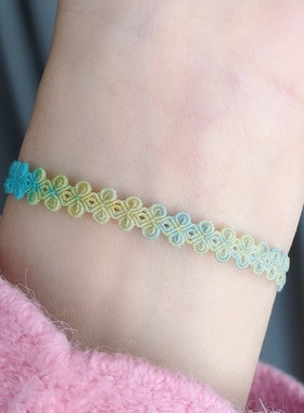 手工编织0.1极细段染腊线手绳时尚百搭手牌小人国山海链女生闺蜜