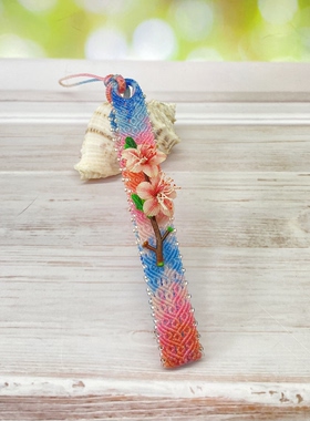 手工编织蜡线荷花丁香花桃花手机挂绳手把件创意礼品可套手中国风