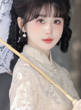 小珍珠项链配旗袍配饰品女士锁骨