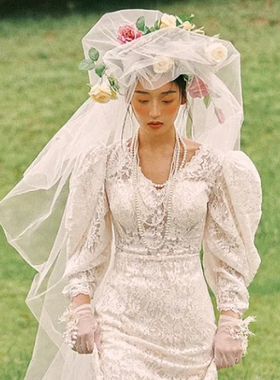 2025新款多层珍珠项链中长款颈链毛衣链女士夏季配旗袍锁骨链1222