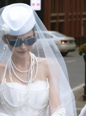 多层珍珠项链五层叠戴锁骨链