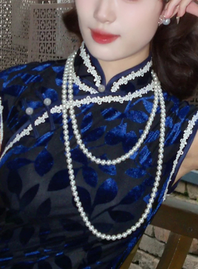 新款搭配旗袍珍珠项链