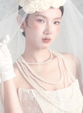 多层珍珠项链女士礼服配饰