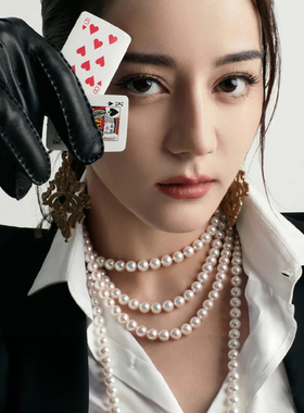 多层珍珠项链女士四层叠戴颈链气质轻奢优雅锁骨链中长款饰品1325