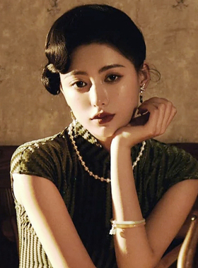 搭配旗袍珍珠项链妈妈款毛衣链50cm配裙子颈链子女款国风项圈1884