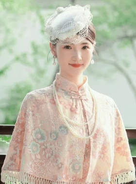 新款搭配旗袍珍珠项链中长款双层毛衣链女士颈链加长版锁骨链1382