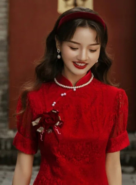 配旗袍珍珠项链女款颈链