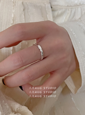 不规则锡纸开口戒指女生百搭环潮