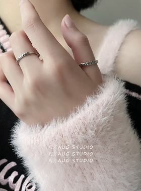 梵文百搭学生情侣戒指时尚潮流