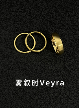 古着Vintage哑光质感钛钢戒指女