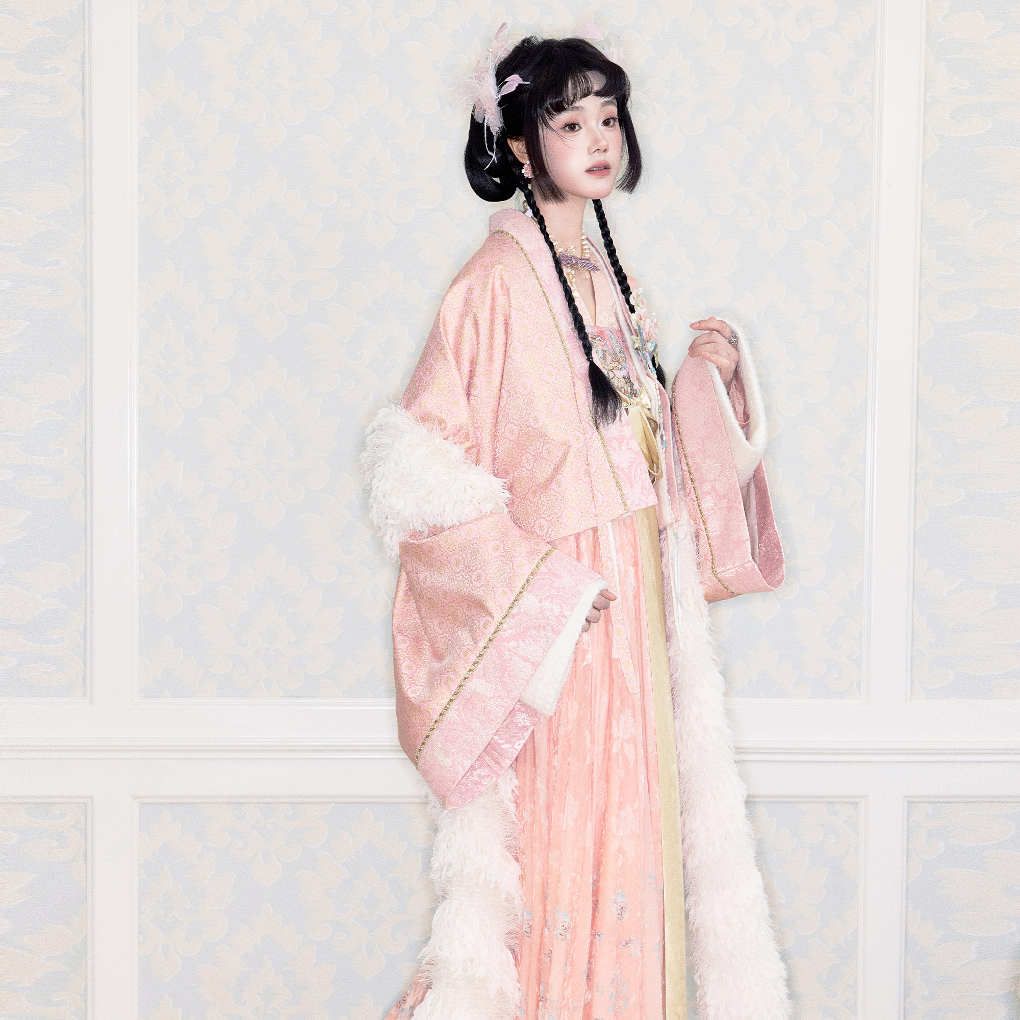 粼夕squama【凤引】改良12破齐胸连衣裙汉服套装古风唐法门寺披袄,淘宝优惠券,粉丝福利购,淘宝优惠卷