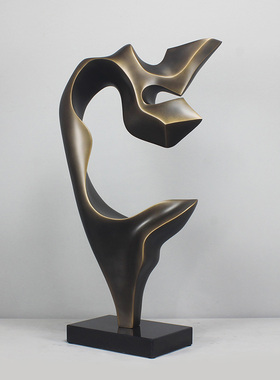 雕塑摆饰酒店玄关摆放样板房